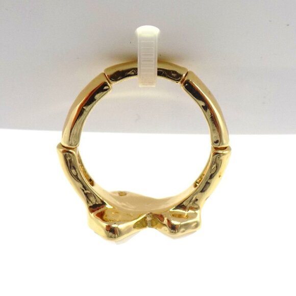 Style & Co Gold-Tone Imitation double Stone Stretch Ring - Picture 4 of 5